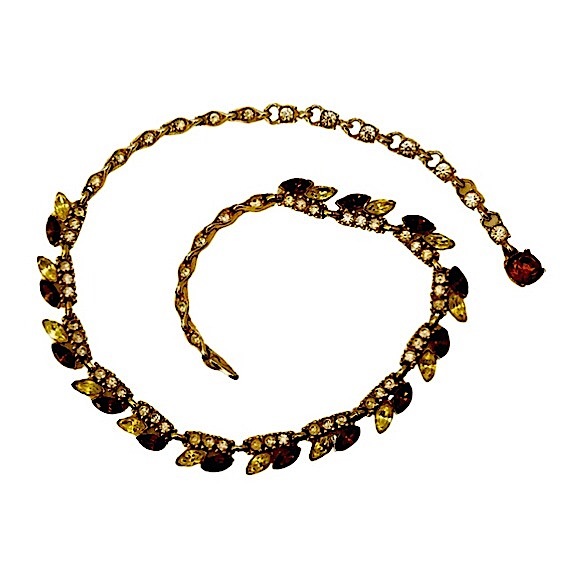 “Vintage Signed Bogoff”Couture Crystals Parure Necklace - Picture 3 of 7